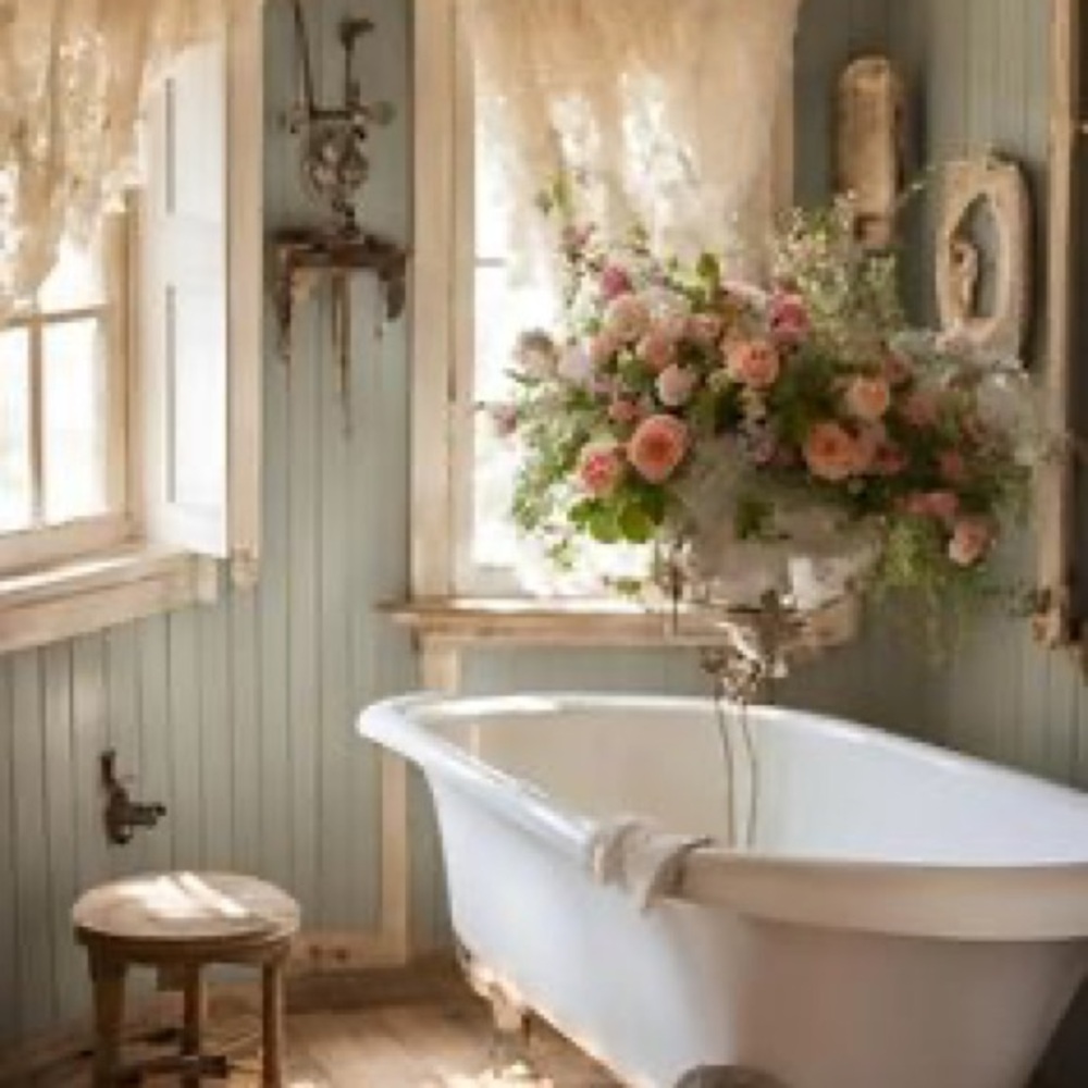 Simply Shabby Chic Cream Floral Roses Towel Bar NEW - Picture 16 of 16